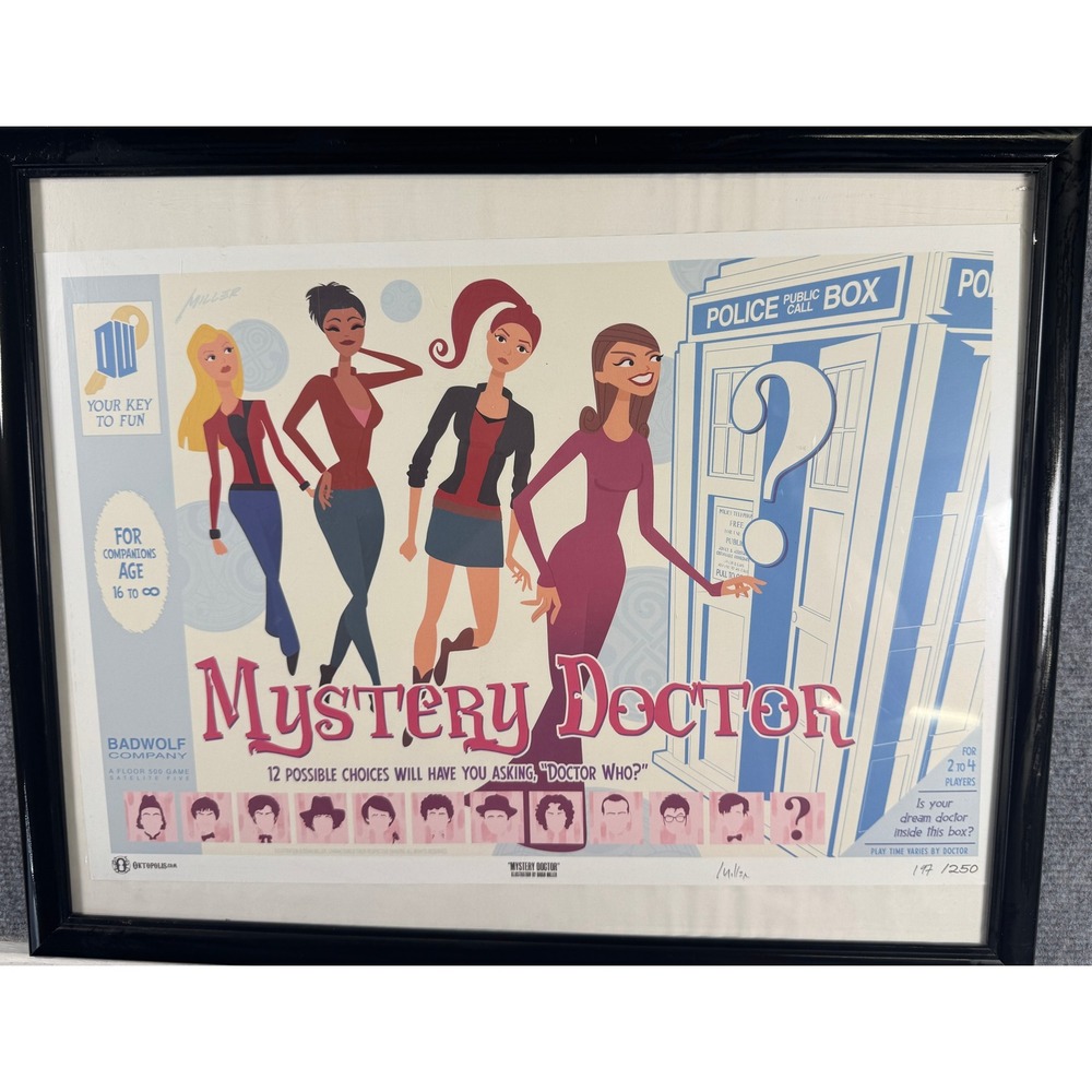 Doctor Who Mystery Doctor Brian Miller Signed Art Print Limited Edition 197/1250
